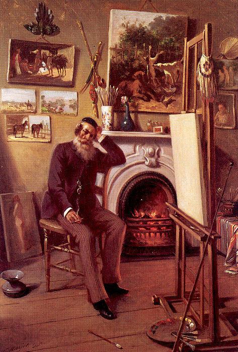 Narjot, Ernest Self-Portrait in the Artist's Studio Spain oil painting art